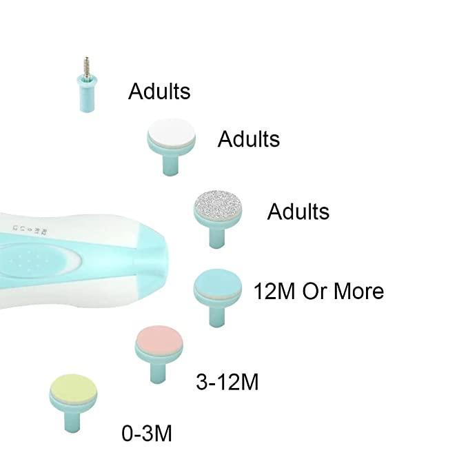 Infant Electric Nail Trimmer with Light & Safe Nail File for Newborn