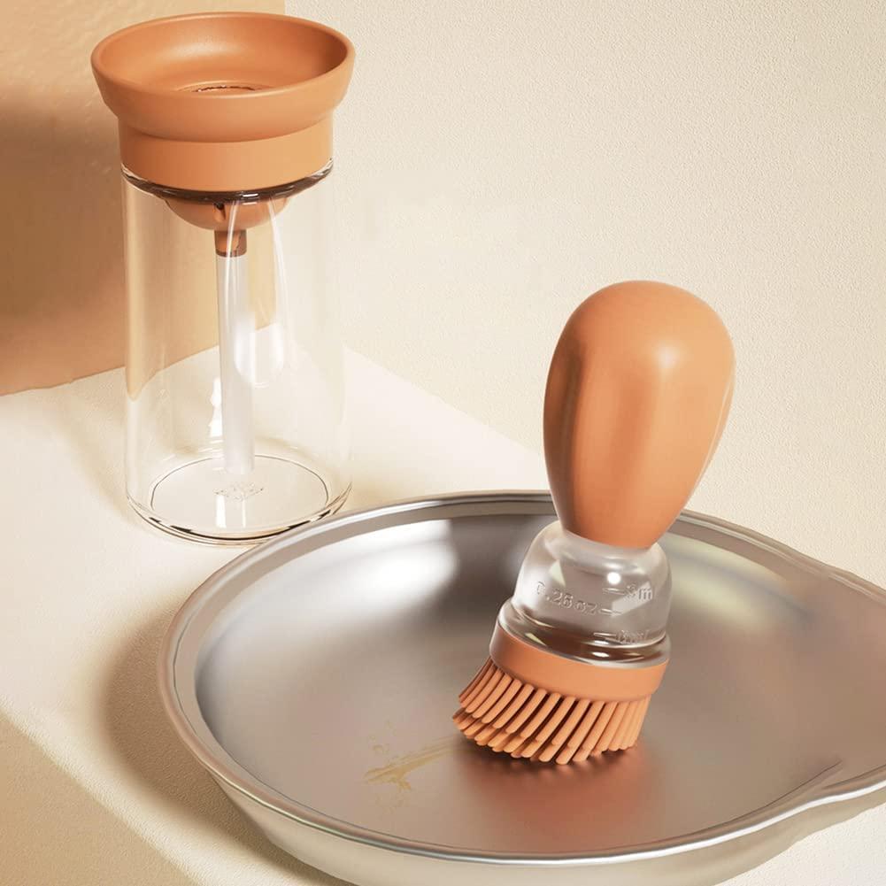 Oil Dispenser with Brush – Leak-Proof Cooking Oil Bottle