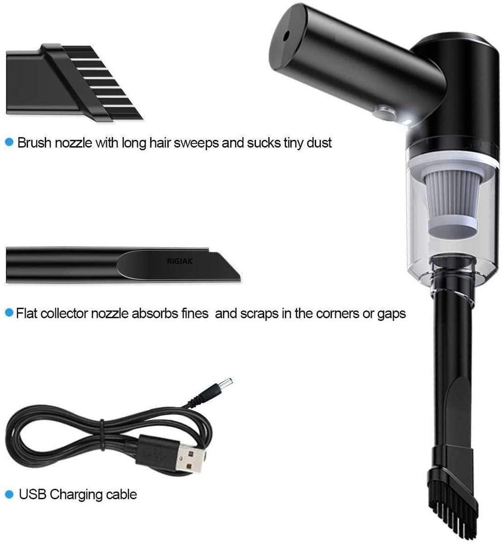 Portable Air Duster & Wireless Handheld Vacuum Cleaner