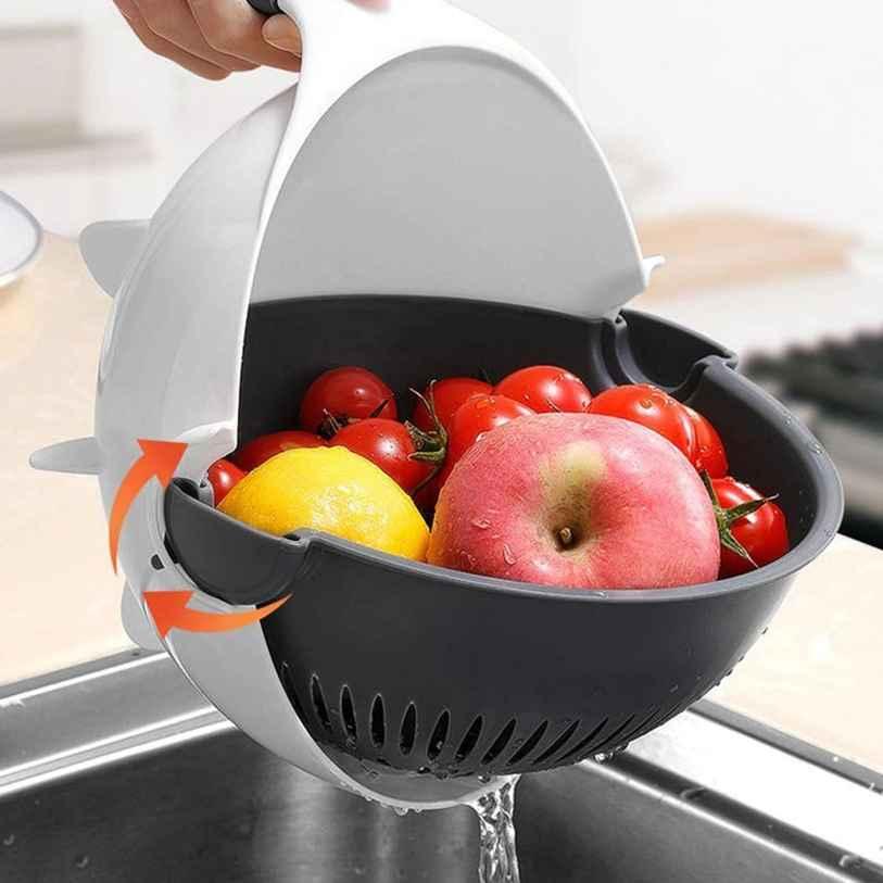 Vegetable Cutter 7-in-1 Multifunction Magic Rotate Cutter with Drain Basket [Premium Quality]