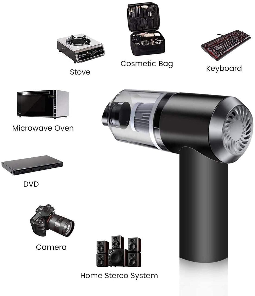 Portable Air Duster & Wireless Handheld Vacuum Cleaner