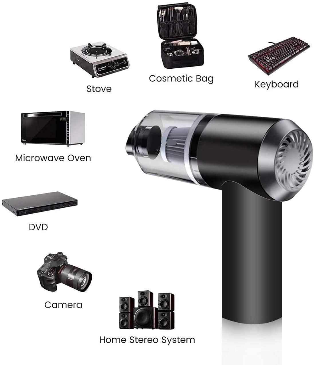 Portable Air Duster & Wireless Handheld Vacuum Cleaner