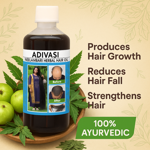 Adivasi Neelambari Herbal Hair Oil - Original 108 Herbs for Hair Growth