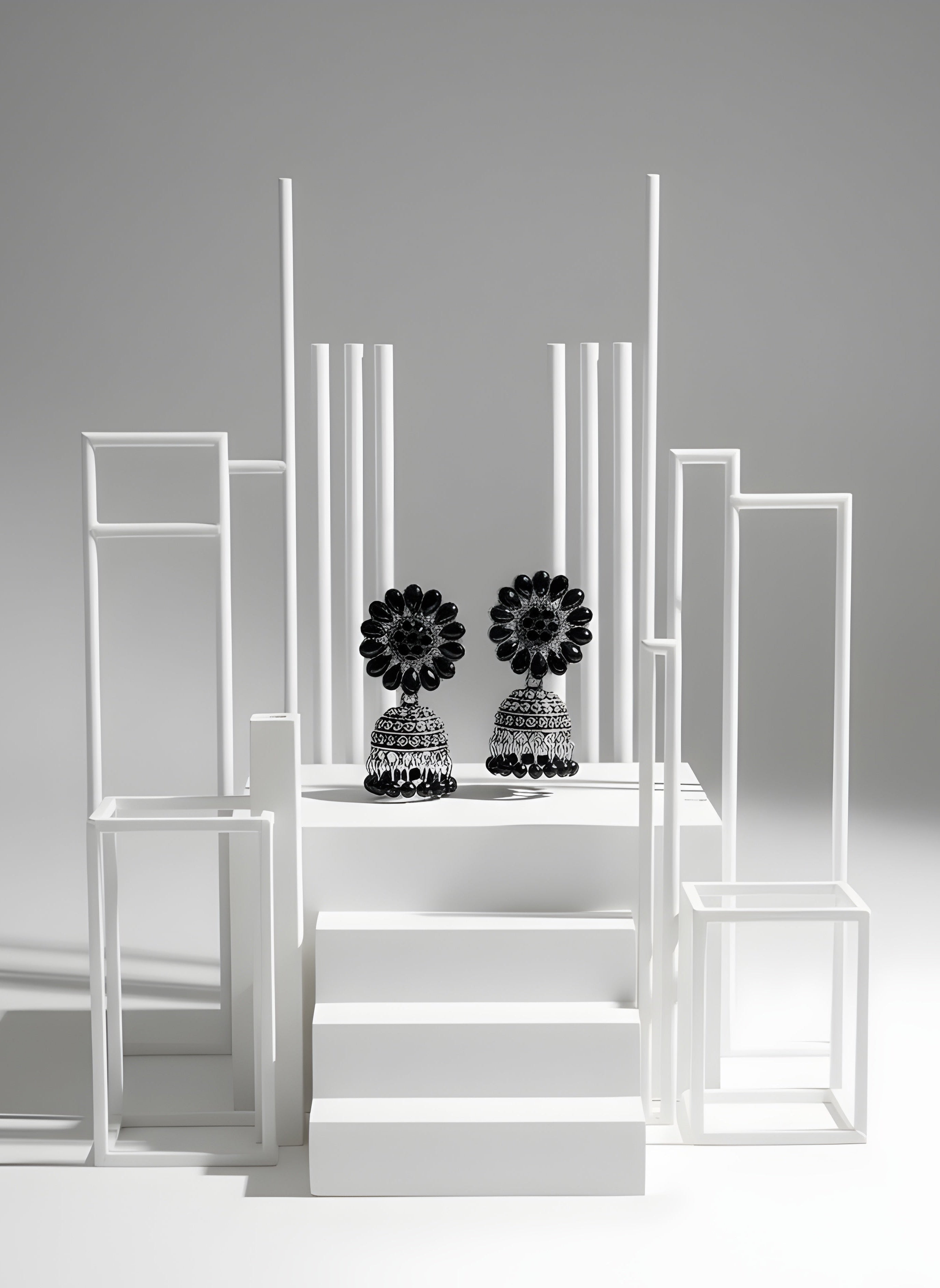 Kaalika Oxidised Jhumkha Earrings