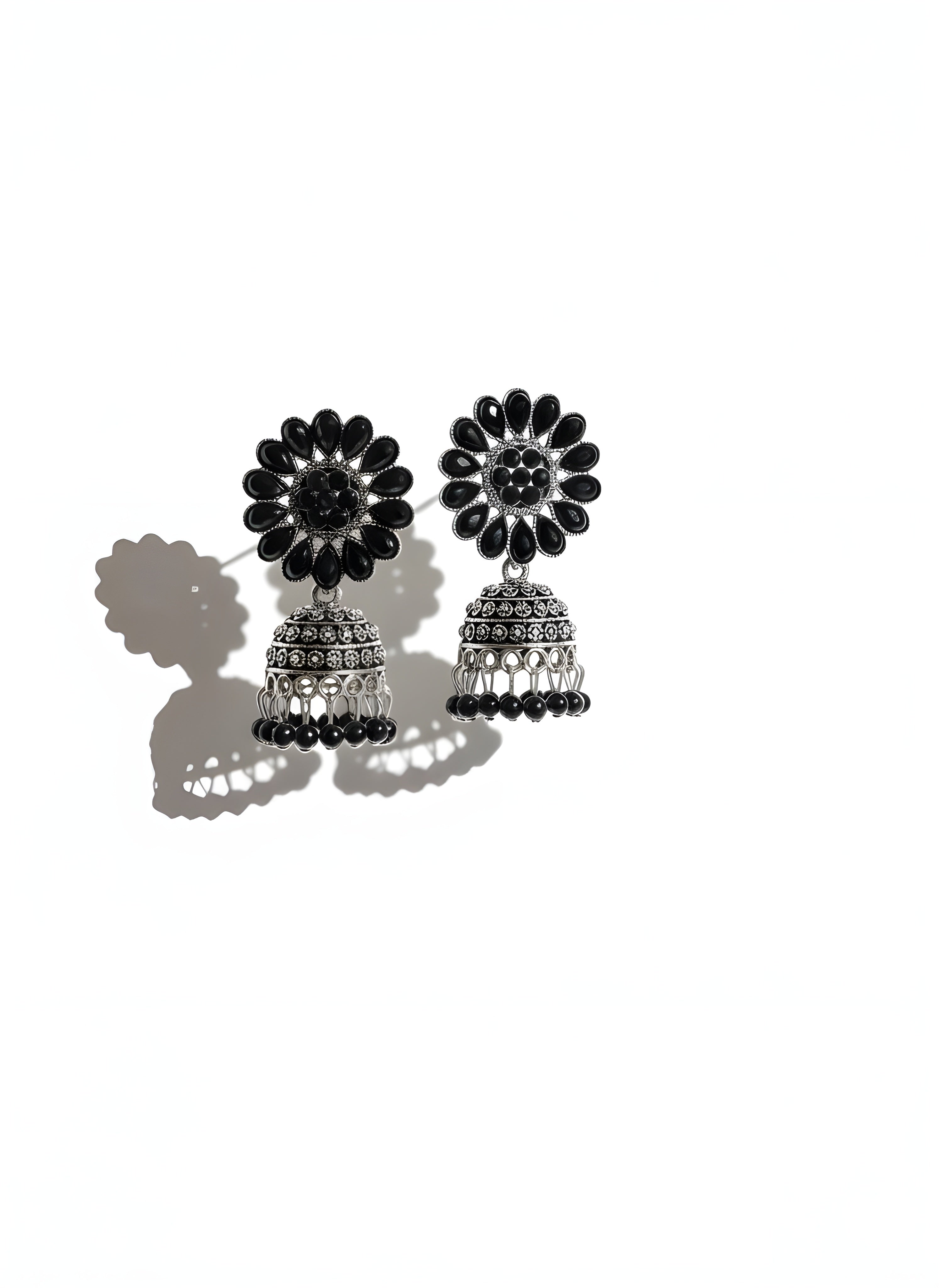 Kaalika Oxidised Jhumkha Earrings