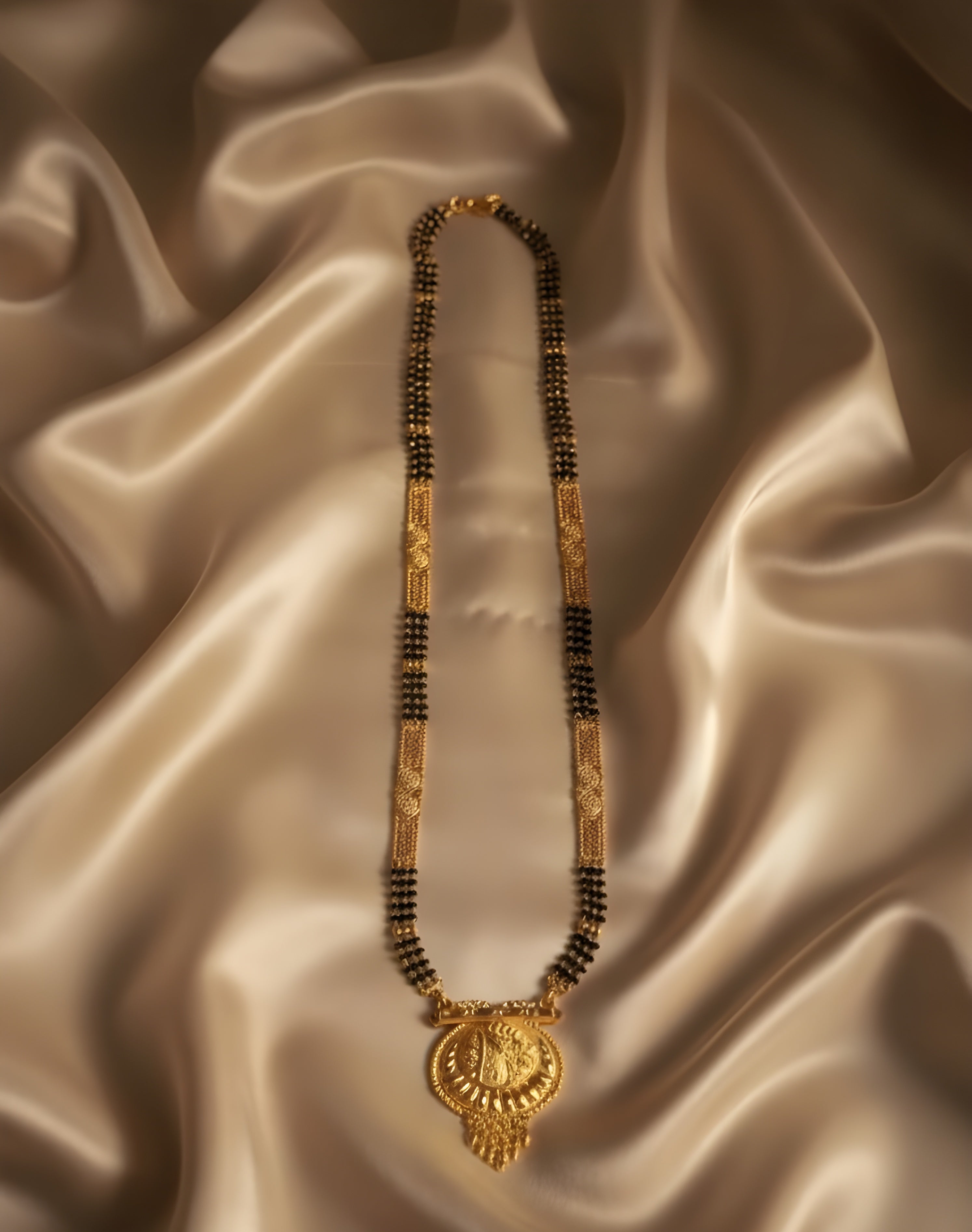 Suvarna Rekha 22Kt Gold Plated Long Mangalsutra